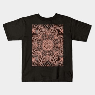 Rose Glitter Mandala Kids T-Shirt